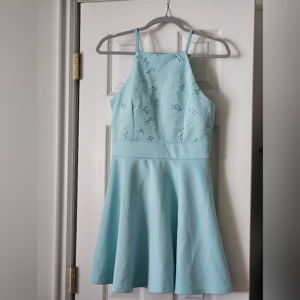 Mini skater halter dress